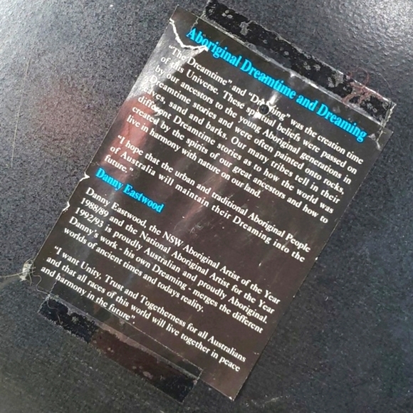 90s Australian Authentic Aboriginal Canvas Art Corroboree Danny Eastwood Framed - Picture 11 of 17